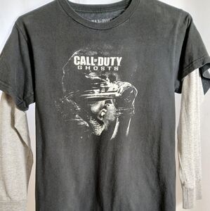 (#353) Boys Call Of Duty Ghost Long Sleeve Shirt Size Large